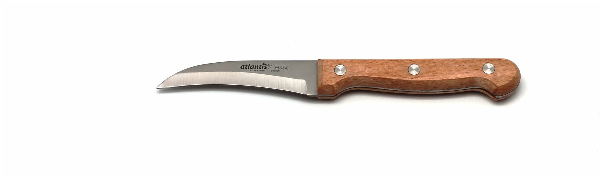Нож для чистки "Atlantis" 8 см, светлое дерево, 24810-SK
