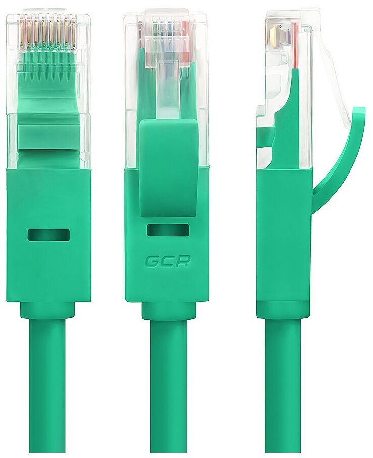 Кабель GCR RJ45-RJ45 0,5м M-M Green GCR-LNC05-0.5m Green Connection - фото №4