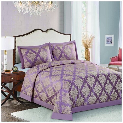 Покрывало Сорренто м2005 сирень 1118-22 с размерами: 250 x 230 см