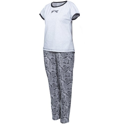 Пижама Монотекс, размер 42, черный, белый пижама монотекс размер 42 фиолетовый