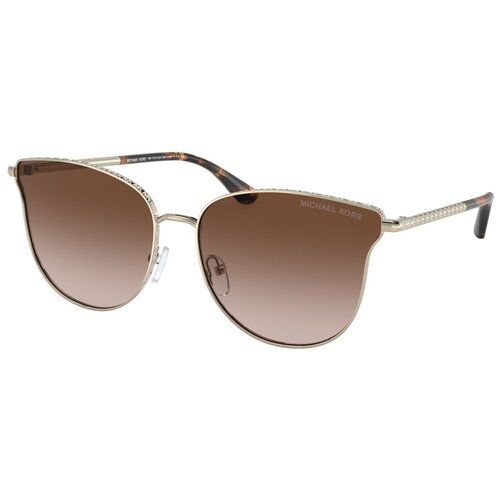Солнцезащитные очки MICHAEL KORS, панто, оправа: металл, для женщин, коричневый