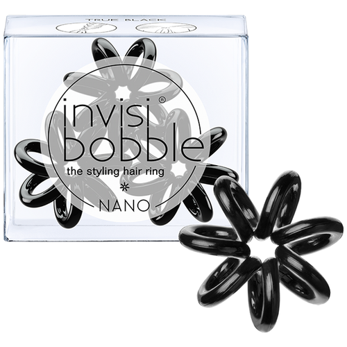 фото Invisibobble резинка для волос nano true black (с подвесом)