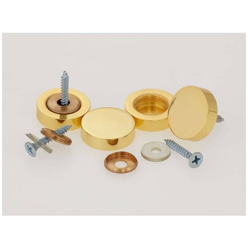 Декоративные колпачки с плоской шляпкой диаметр 12 мм золото полированное АВ01 набор 8 шт 650₽