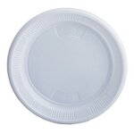 Лайма Одноразовые тарелки лайма Бюджет, комплект 100 шт., пластиковые, десертные, d=170 мм, белые, ПС, 600942 - изображение