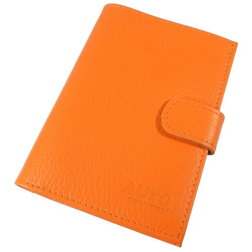фото Кошелек бумажник водителя из натуральной кожи женский оранжевый cro-o-178-330 кроко