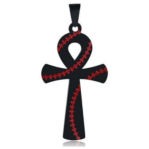 Колье Horologix, длина 60 см, красный, черный ожерелье с подвеской