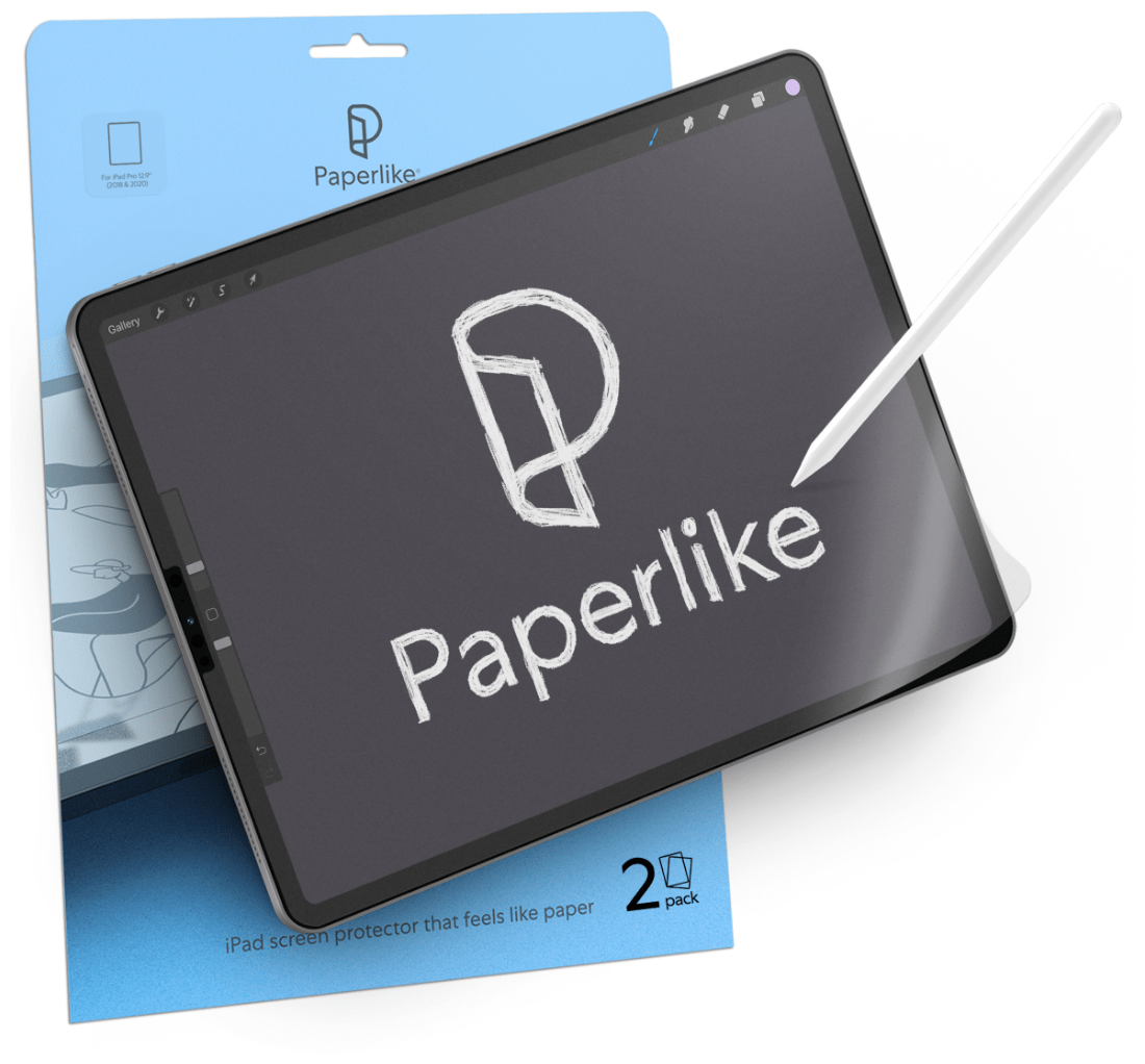 Защитная пленка для рисования Paperlike Screen Protector для iPad Pro 12.9 2018-2021/Защитная плёнка для экрана планшета (2 пленки в комплекте )