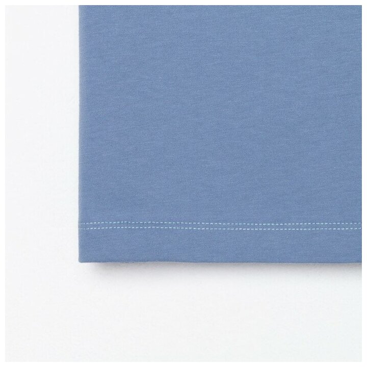 Пижама Kaftan, футболка, шорты, короткий рукав, размер 40, голубой - фотография № 4