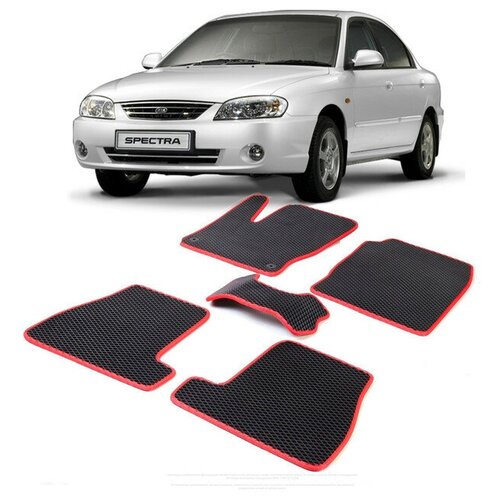 Коврики EVA ЕВА ЭВА в салон автомобиля SPECTRA 2005-2011 Kia Киа Кия Спектра серый кант