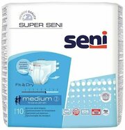 Подгузники для взрослых Super Seni Medium по 10 шт, обхват 75-110 см.