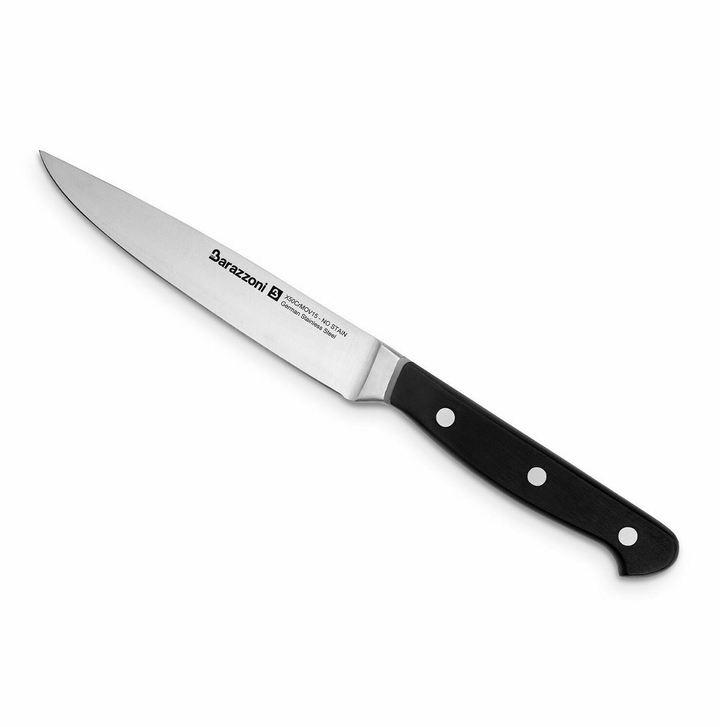 Нож кухонный универсальный Barazzoni Knives Utlity длина лезвия 125 см нержавеющая хромовая сталь цвет черный