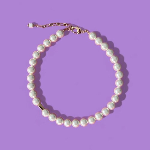 Чокер BUSA, длина 40 см, бежевый, белый