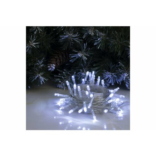 Гирлянда "Нить" 4 м , IP20, прозрачная нить, 40 LED, свечение белое, 2 режима, 3 х AA бесцветный, белый