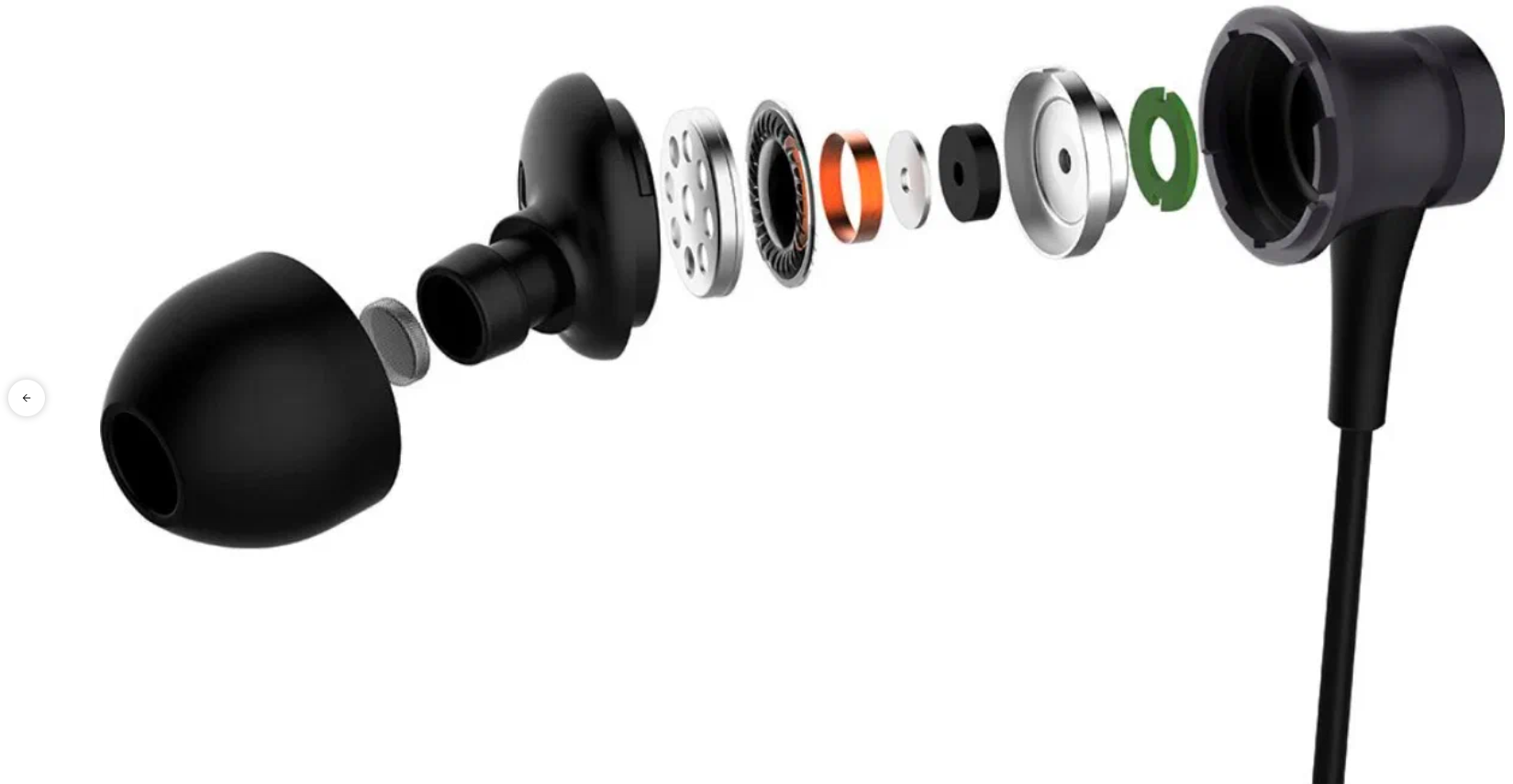 Наушники Xiaomi Mi In-Ear Headphones Basic Global для РФ, mini jack 3.5 mm, черный — фото 1