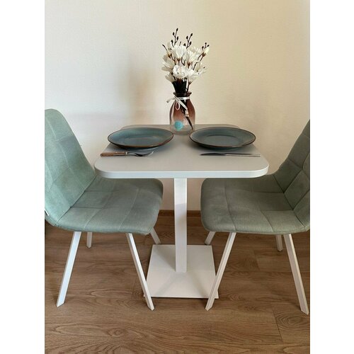 Стол для кухни обеденный нераскладной Лофт, 60х60 h76 см (столы для кафе, для кофейни, для кухни) шиншилла серый квадратный