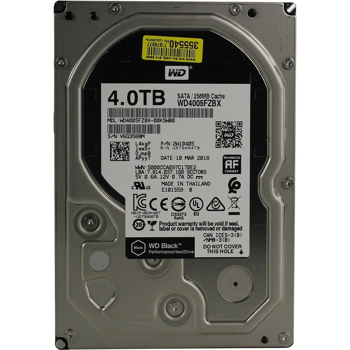 Жесткий диск Western digital Black 4 Тб WD4005FZBX