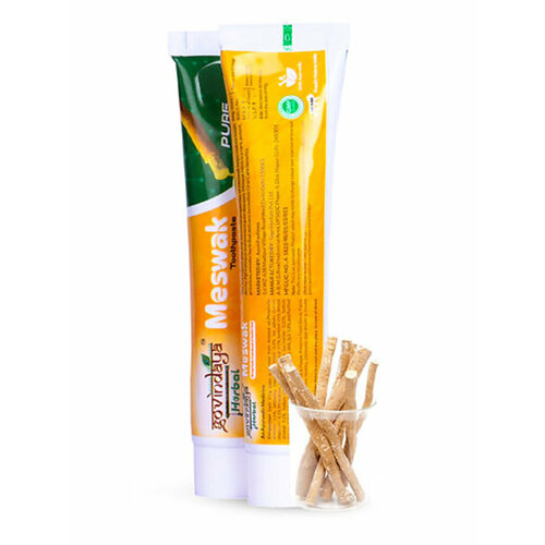 Индийская зубная паста Месвак Говиндая (Meswak toothpaste Govindaya) От кариеса Антибактериальная 100 г