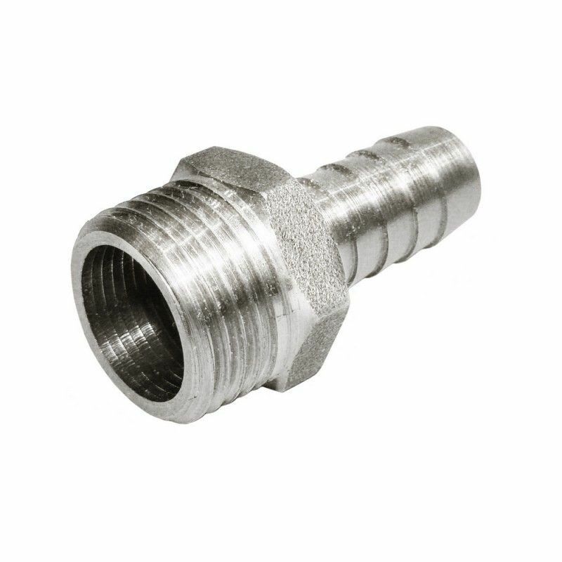 Переходник на кран никелированный резьба 1/2 папа штуцер 10 мм