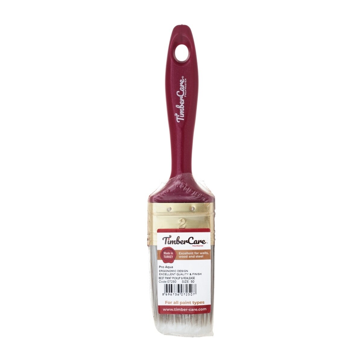 Кисть с искусственной щетиной TimberCare Pro Aqua Sapphire 50 мм 07250