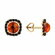 Серьги пусеты Diamant online, красное золото, 585 проба, янтарь, ...