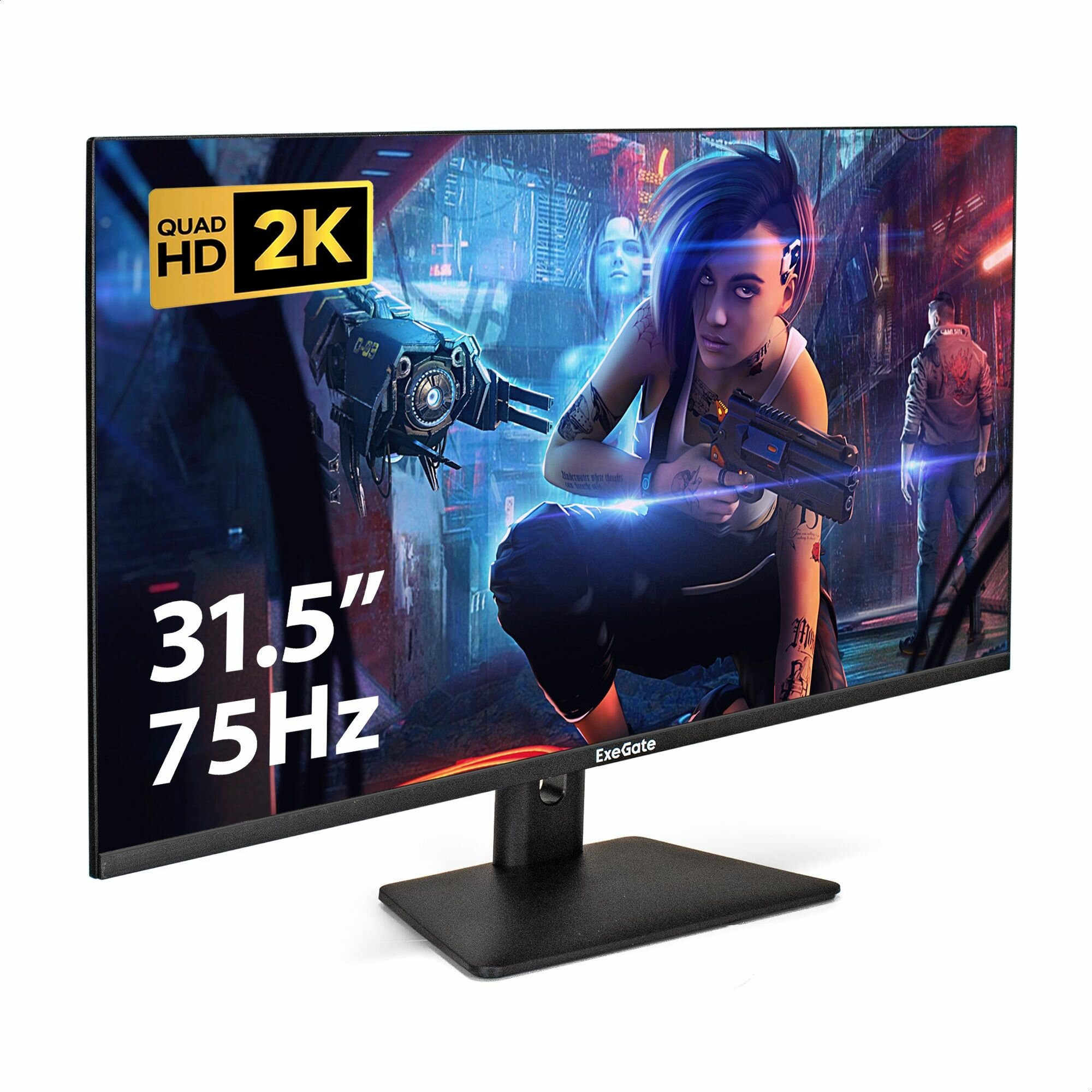 Монитор 31.5" ExeGate SmartView ES3207CA, IPS Grade A+, 2560x1440, черный