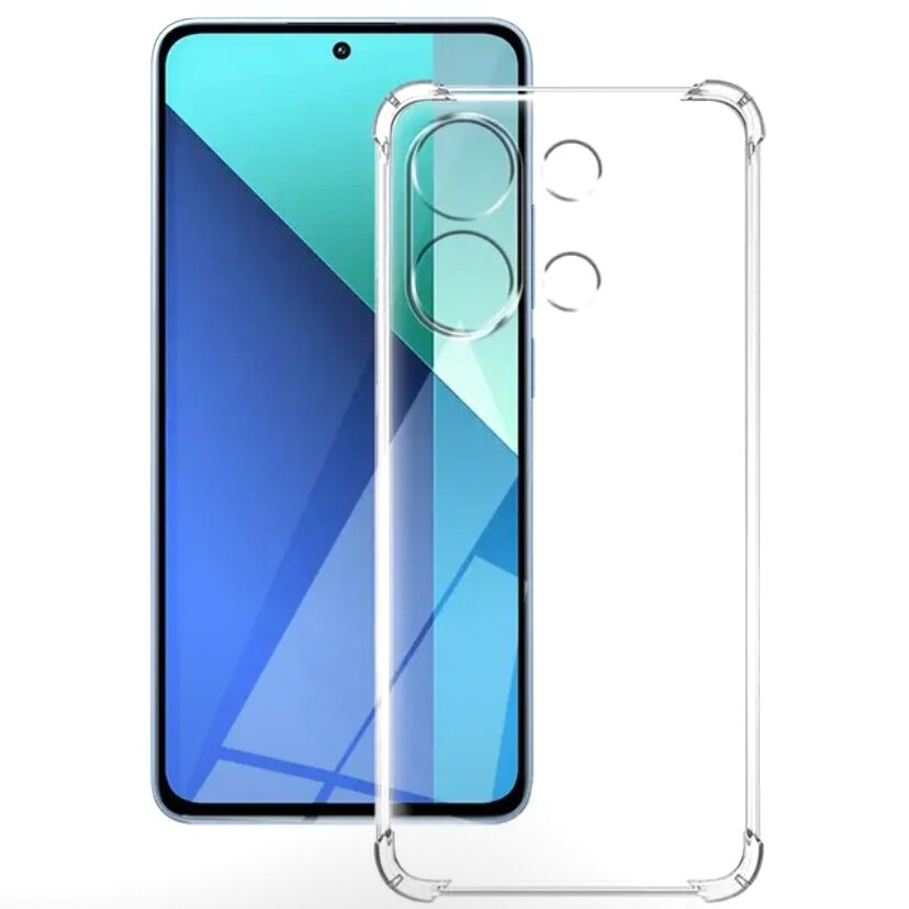 Противоударный прозрачный чехол с защитой камеры для Xiaomi Redmi Note 13 4G (Редми Нот 13 4Г)