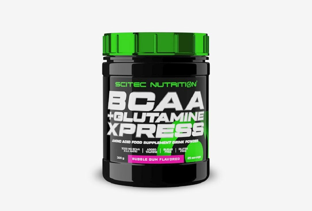 Аминокислоты SCITEC NUTRITION BCAA+Glutamine Xpress Бабл Гам в порошке 300 г