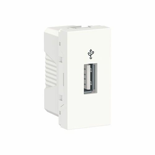 Розетка USB Schneider Electric UNICA MODULAR коннектор белый 1 шт