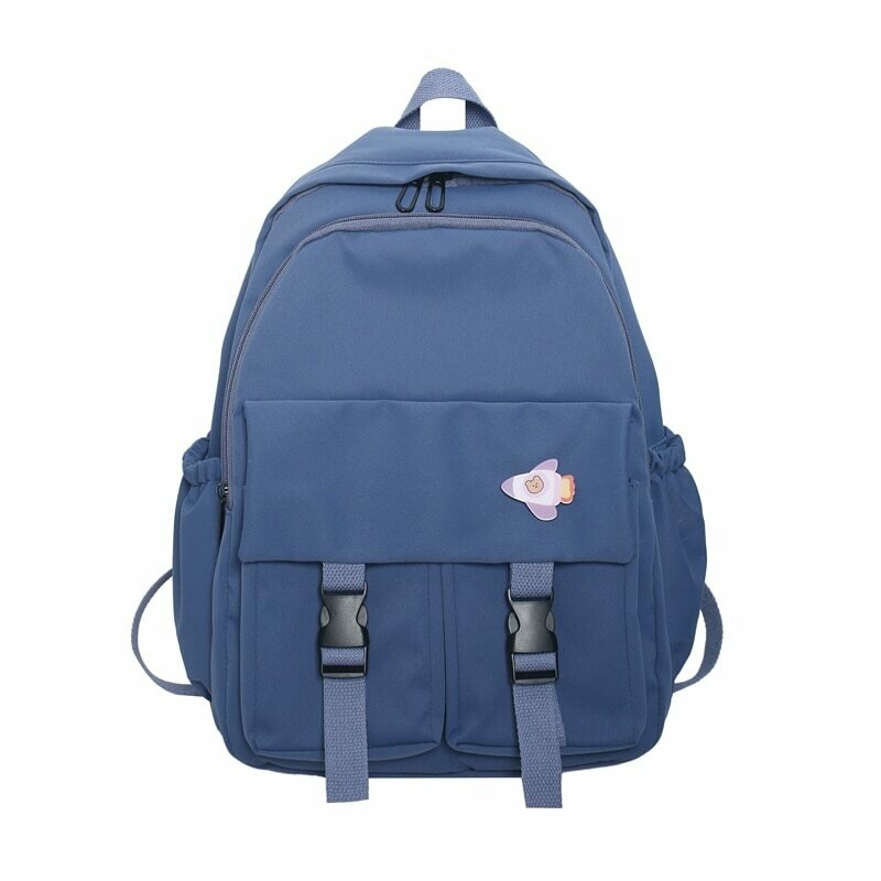 HOCodo Multi Pocket Водонепроницаемый нейлоновый Женщины Рюкзак Большой Емкость Высокая Ученая Двойная Передняя карманная Пряжка Рюкзак Путешествия