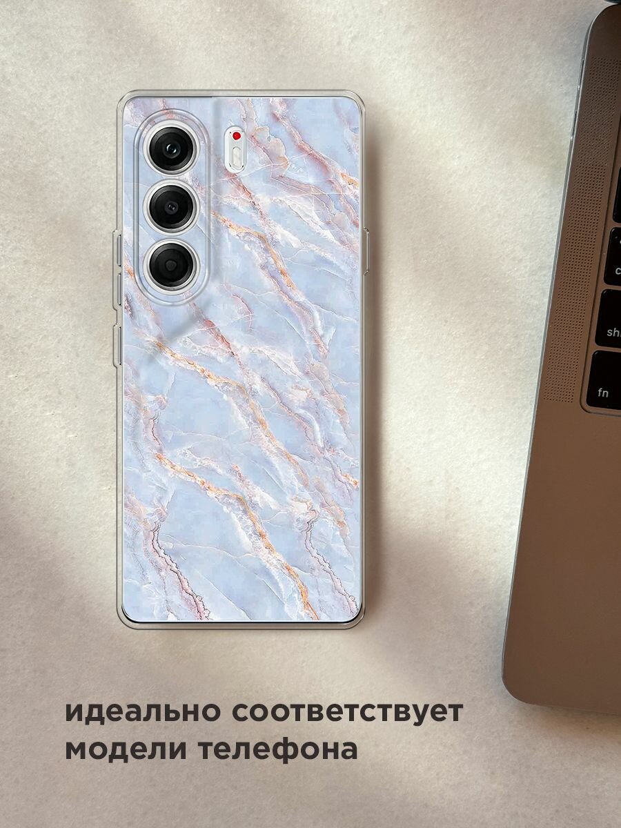 Чехол на Tecno Camon 40 Pro 5G / Текно Камон 40 Про 5G с принтом "Сиреневый мрамор" — фото 1