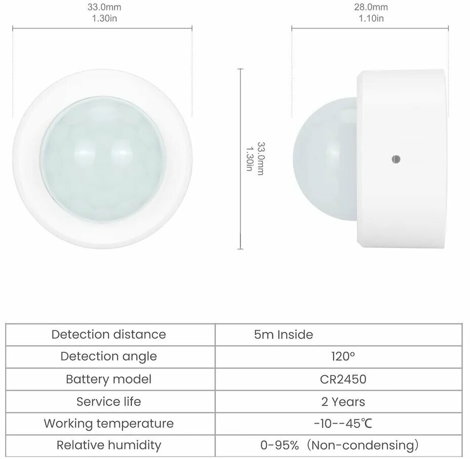 Датчик движения Booox ZMS-102 Mini Tuya Zigbee - фотография № 3