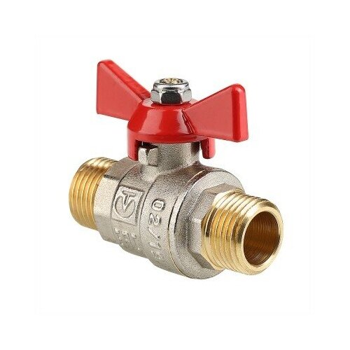 фото Кран шар. base, рукоятка бабочка 3/4" нар.-нар. valtec