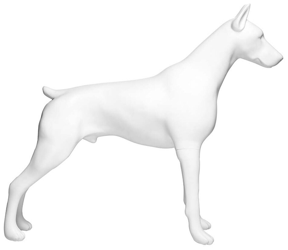 AFELLOW Манекен собаки "Доберман", белый, 103х87.5см - фото №5