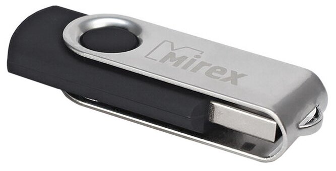 Флешка Mirex SWIVEL BLACK 8 Гб USB2.0 чт до 25 Мб/с зап до 15 Мб/с черная