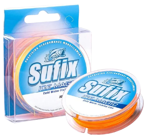 Леска зимняя SUFIX Ice Magic 50 м желто-оранжевая 0,225 мм 4,4 кг SIM225O50