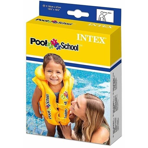 Детский надувной жилет для плавания INTEX Школа плавания - шаг 2 3-6 лет, 18-30кг 58660