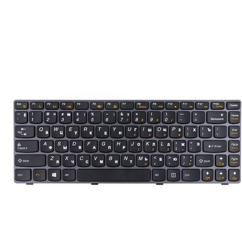 Клавиатура для ноутбука Lenovo B470 G470 V470 G475 серая рамка p/n: MP-10A23US-686BW, 25207484 клавиатура для ноутбука lenovo u510 z710 p n 25 205530 25205530 t6a1 ru 9z n8rsc c0r
