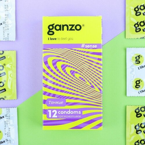 Презервативы Ganzo Sense, тонкие, 12 шт.