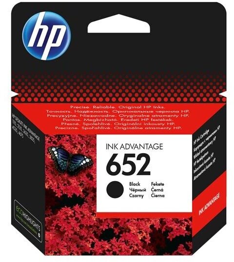 Картридж HP 652 чёрный (F6V25AE)