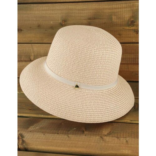 фото Шляпа fiji29, размер 42/46, бежевый, розовый