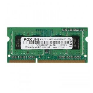 Оперативная память Foxline 4 ГБ DDR3L 1600 МГц SODIMM CL11 FL1600D3S11SL-4G