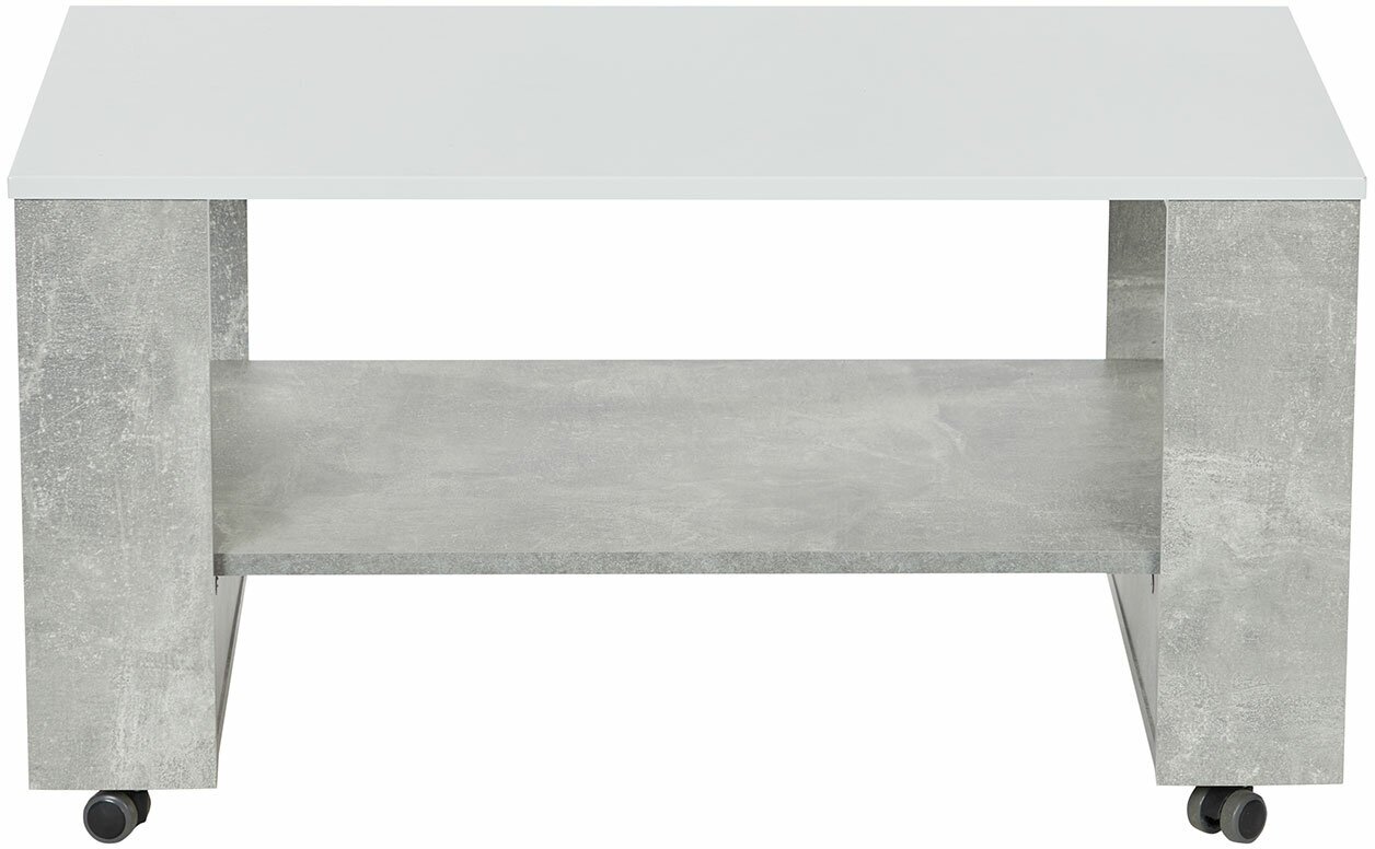 Журнальный стол Hoff Мартин, 90х47,2х55 см, цвет ателье светлое, белый глянец