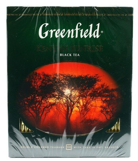 Чай черный Greenfield Kenyan Sunrise, 100 пакетиковх2 г