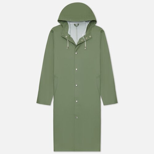 фото Мужская куртка дождевик stutterheim stockholm long зелёный, размер xxl