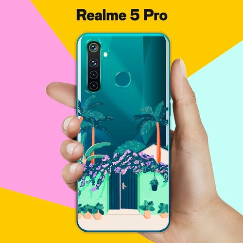 Силиконовый чехол на realme 5 Pro Забор / для Реалми 5 Про силиконовый чехол на realme 5 pro дракон для реалми 5 про