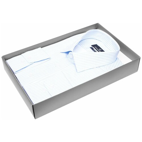 фото Рубашка poggino 7012-04 цвет голубой размер 52 ru / xl (43-44 cm.)