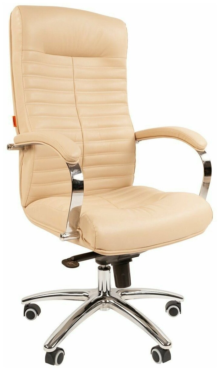 Офисное кресло, кресло руководителя CHAIRMAN 480, экокожа Canvas, бежевый