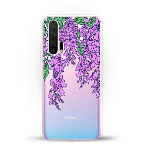 фото Силиконовый чехол цветы фиолетовые на honor 20 pro andy & paul