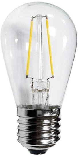 Лампа лампочка филаментная Neon-Night ретро ST45, мощность 2 Вт, цоколь E27, прозрачная колба, теплый свет