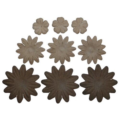 фото Набор принтованных бумажных цветочков 20мм, 35мм, 50мм 60шт 27444 (27449) astra & craft